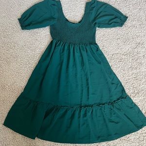 HILL HOUSE The Louisa Nap Dress Emerald Crepe NEW Size XL